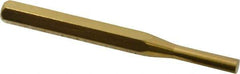 Made in USA - 7/32" Pin Punch - 3-1/2" OAL, Brass - Exact Tool & Supply