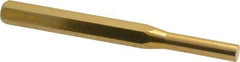 Made in USA - 1/4" Pin Punch - 3-1/2" OAL, Brass - Exact Tool & Supply