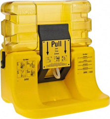 Bradley - 7 Gallon, 0.4 GPM Flow Rate at 30 PSI, Gravity Fed Polycarbonate, Portable Eye Wash Station - 15 Min Duration, 22 Inch Wide x 18-1/2 Inch Deep x 24-3/8 Inch High - Exact Tool & Supply
