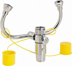 Bradley - Faucet Mount, Stainless Steel Bowl, Eyewash Station - 3/8" Inlet, 30 to 90 psi Flow, 0.4 GPM Flow Rate - Exact Tool & Supply