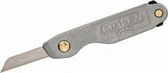 Stanley - 4-1/4" OAL, Straight Pocket Knife - 1 Blade - Exact Tool & Supply