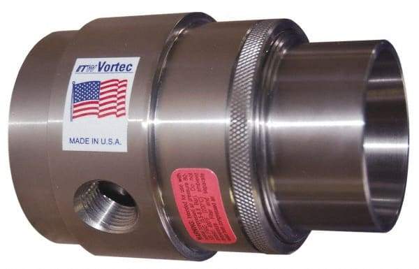 Vortec - 1.57" Inner Diam Stainless Steel Vaccuum Generator - 2-1/2" Intake Diam & 1.97" Discharge Diam - Exact Tool & Supply
