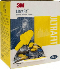 3M - Reusable, Corded, 25 dB, Flange Earplugs - Yellow, 100 Pairs - Exact Tool & Supply