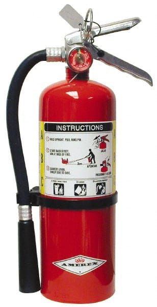 Amerex - 5 Lb, 2-A:10-B:C Rated, Dry Chemical Fire Extinguisher - Exact Tool & Supply