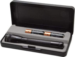 Mag-Lite - Krypton Bulb, 14 Lumens, Mini Flashlight - Black Aluminum Body, 2 AA Batteries Included - Exact Tool & Supply