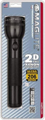 Mag-Lite - Krypton Bulb, 27 Lumens, Industrial/Tactical Flashlight - Black Aluminum Body, 2 D Batteries Not Included - Exact Tool & Supply