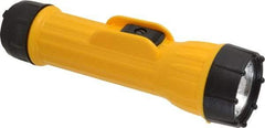 Bright Star - Incandescent Bulb, Industrial/Tactical Flashlight - Black, Yellow Plastic Body, 2 D Batteries Not Included - Exact Tool & Supply
