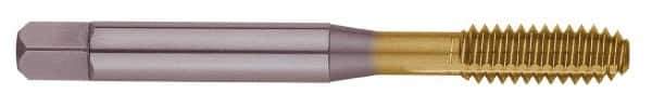 OSG - 5/8-18 UNF H12 Thread Limit Plug Thread Forming Tap - Cobalt, TiN Finish, 3-13/16" OAL, 1-13/16" Thread Length, Right Hand Thread, Series HY-PRO NRT - Exact Tool & Supply