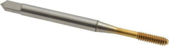 OSG - #4-40 UNC H3 Thread Limit Bottoming Thread Forming Tap - Cobalt, TiN Finish, 1-7/8" OAL, 9/16" Thread Length, Right Hand Thread, Series HY-PRO NRT - Exact Tool & Supply