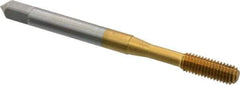 OSG - #10-32 UNF H4 Thread Limit Bottoming Thread Forming Tap - Cobalt, TiN Finish, 2-3/8" OAL, 7/8" Thread Length, Right Hand Thread, Series HY-PRO NRT - Exact Tool & Supply