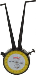 Value Collection - 1-1/2 to 2-1/2" Black Oxide & Chrome Plated Inside Dial Caliper Gage - 0.001" Graduation, 0.038mm Accuracy, 3-1/4" Leg Length, Ball Contact Points - Exact Tool & Supply
