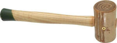 Garland - 1-1/4 Lb Head Weighted Rawhide Mallet - 12" Long Wood Handle - Exact Tool & Supply