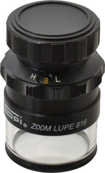 SPI - 8x to 16x Magnification Zoom Comparator - 0.7880 to 0.3940 Inch Field View, 0.005 Inch Increments - Exact Tool & Supply