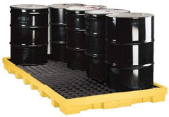 Eagle - 90 Gal Sump, 10,000 Lb Capacity, 8 Drum, Polyethylene Platform - 51-1/2" Long x 51-1/2, 102" Wide x 6-1/2" High - Exact Tool & Supply