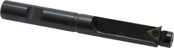 APT - 19/32 Inch Diameter, Solid Pilot, Straight 1/2 Inch Shank Diameter, 1 Insert, Indexable Counterbore - 4-3/8 Inch Overall Length, TPGH 215 Insert - Exact Tool & Supply