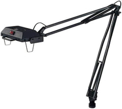 Electrix - 45 Inch, Articulated, Clamp on, Halogen, Black, General Purpose Task Light - 100 Watt, Nonmagnifying - Exact Tool & Supply