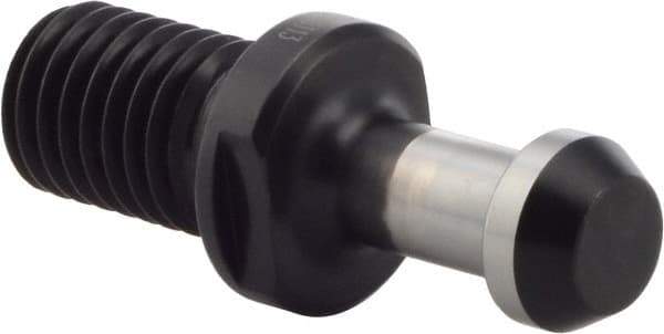 Iscar - CAT40 Taper, 5/8-11 Thread, 60° Angle Radius, Standard Retention Knob - 2-1/4" OAL, 0.59" Knob Diam, 1.266" from Knob to Flange - Exact Tool & Supply