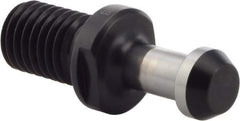 Iscar - CAT40 Taper, 5/8-11 Thread, 60° Angle Radius, Standard Retention Knob - 2-1/4" OAL, 0.59" Knob Diam, 1.266" from Knob to Flange - Exact Tool & Supply