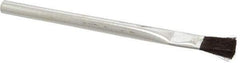 Made in USA - 7/8" Long x 9/16" Wide Horsehair Acid Brush - 6-1/8" Overall Length, Tin Handle, For Use with Flux & Solvents - Exact Tool & Supply