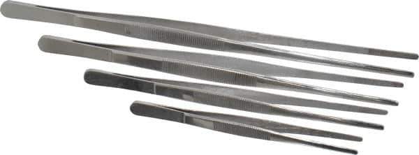 Value Collection - Stainless Steel Tweezer Set - 4 Piece - Exact Tool & Supply