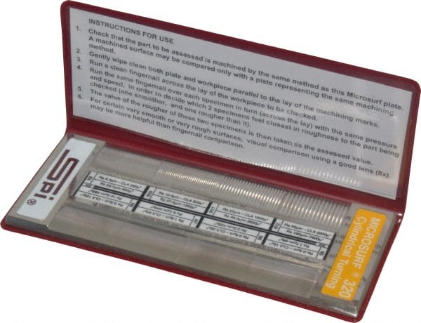 SPI - 0.4 to 50 RA micro m Surface Finish, Nickel, Surface Finish Comparator - Exact Tool & Supply