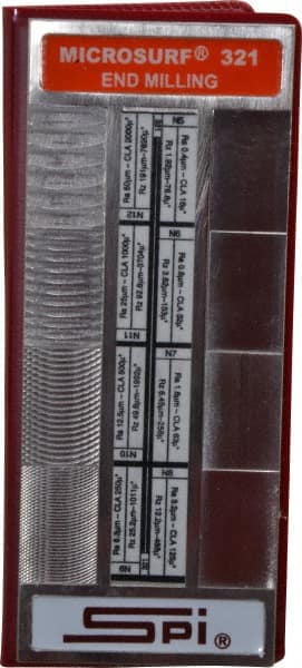 SPI - 0.4 to 50 RA micro m Surface Finish, Nickel, Surface Finish Comparator - Exact Tool & Supply