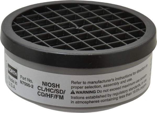 North - White Cartridge - Series 7700, Protects Against Acid Gas - Exact Tool & Supply