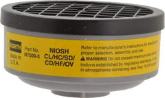 North - Yellow Cartridge - Series 7700, Protects Against Acid Gas, Organic Vapor - Exact Tool & Supply