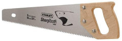 Stanley - 15" Blade Handsaw - Hardwood Handle - Exact Tool & Supply