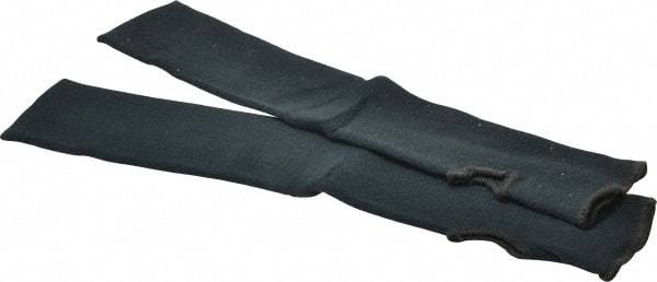 Ringers Gloves - Size Universal, Black Kevlar Cut Resistant Sleeve - 18" Long Sleeve, Elastic Opening at Both Ends, Made with Thumb Hole - Exact Tool & Supply