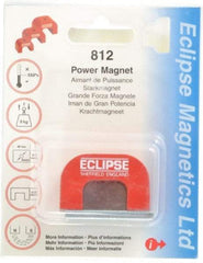 Eclipse - 1 Hole, 0.1969" Hole Diam, 63/64" Overall Width, 1-37/64" Deep, 63/64" High, 20 Lb Average Pull Force, Alnico Power Magnets - 10mm Pole Width, 550°C Max Operating Temp, Grade 5 Alnico - Exact Tool & Supply