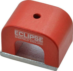 Eclipse - 1 Hole, 0.1969" Hole Diam, 1-3/16" Overall Width, 1-49/64" Deep, 1-3/16" High, 26 Lb Average Pull Force, Alnico Power Magnets - 11mm Pole Width, 550°C Max Operating Temp, Grade 5 Alnico - Exact Tool & Supply