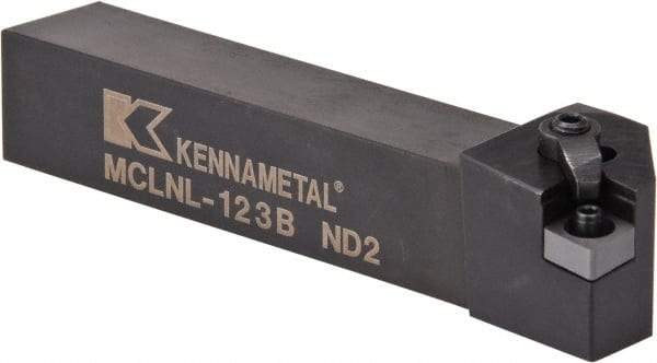 Kennametal - MCLN, Left Hand Cut, 5° Lead Angle, 3/4" Shank Height x 3/4" Shank Width, Negative Rake Indexable Turning Toolholder - 4-1/2" OAL, CN..32. Insert Compatibility, Series Kenloc - Exact Tool & Supply