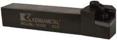 Kennametal - MCLN, Left Hand Cut, 5° Lead Angle, 1" Shank Height x 1" Shank Width, Negative Rake Indexable Turning Toolholder - 6" OAL, CN..64. Insert Compatibility, Series Kenloc - Exact Tool & Supply