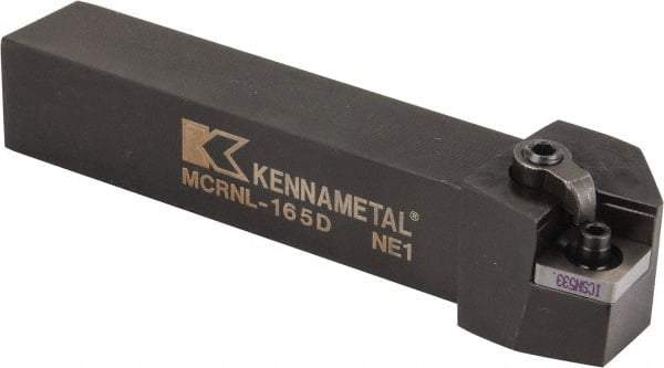 Kennametal - MCRN, Left Hand Cut, 15° Lead Angle, 1" Shank Height x 1" Shank Width, Negative Rake Indexable Turning Toolholder - 6" OAL, CN..54. Insert Compatibility, Series Kenloc - Exact Tool & Supply