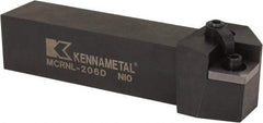 Kennametal - MCRN, Left Hand Cut, 15° Lead Angle, 1-1/4" Shank Height x 1-1/4" Shank Width, Negative Rake Indexable Turning Toolholder - 6" OAL, CN..64 Insert Compatibility, Series Kenloc - Exact Tool & Supply