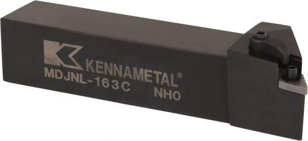 Kennametal - MDJN, Left Hand Cut, 3° Lead Angle, 1" Shank Height x 1" Shank Width, Negative Rake Indexable Turning Toolholder - 5" OAL, DN..33. Insert Compatibility, Series Kenloc - Exact Tool & Supply