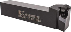 Kennametal - MDQN, Left Hand Cut, 27.5° Lead Angle, 1" Shank Height x 1" Shank Width, Negative Rake Indexable Turning Toolholder - 6" OAL, DN..43. Insert Compatibility, Series Kenloc - Exact Tool & Supply