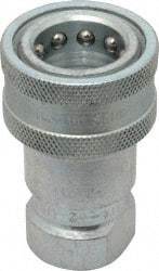 Parker - 1/2 NPTF Steel Hydraulic Hose Female Pipe Thread Coupler - 4,000 psi - Exact Tool & Supply
