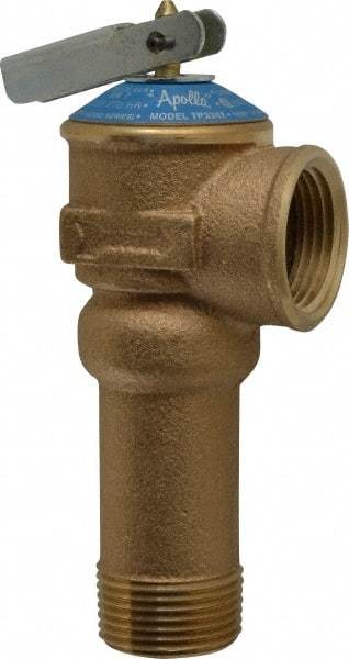 Conbraco - 3/4" Outlet, Water Heater Relief Valve - 150 Max psi, 100,000 BTUs - Exact Tool & Supply