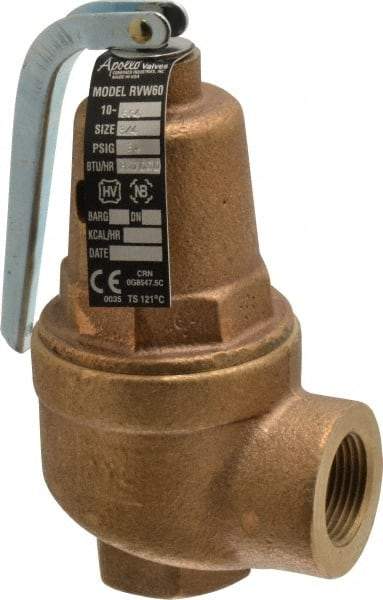 Conbraco - 3/4" Inlet, 3/4" Outlet, ASME Safety Relief Valve - 30 Max psi, 827,000 BTUs - Exact Tool & Supply