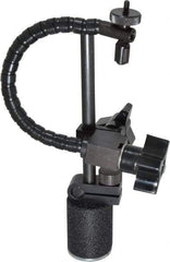 Flexbar - 25 Lb Magnetic Force, Fine Adjustment Indicator Positioner & Holder with Base - Post & Flexible Arm, Round Base, 1-1/8" Base Diam, 1-3/8" Base Height - Exact Tool & Supply