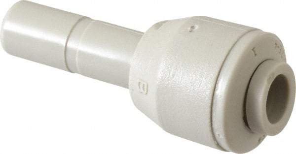 Parker - 1/4" Outside Diam, Acetal Push-to-Connect Tube Plug-In Reducer - 300 Max psi, 5/16" Stem Diam, Tan - Exact Tool & Supply