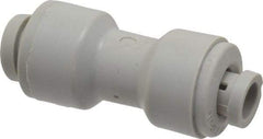 Parker - 5/16 x 1/4" Outside Diam, Acetal Push-to-Connect Tube Union - 300 Max psi, Tan - Exact Tool & Supply