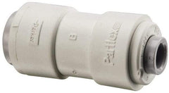 Parker - 3/8 x 1/4" Outside Diam, Polypropylene Push-to-Connect Tube Union - 150 Max psi, Tan - Exact Tool & Supply