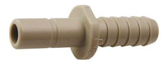 Parker - 3/8" Outside Diam, Polypropylene Push-to-Connect Tube Tube-to-Barb Connector - 150 Max psi, 3/8" Stem Diam, Tan - Exact Tool & Supply