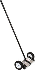 Mag-Mate - 12" Long Push Magnetic Sweeper with Wheels - 5" Wide x 5" High x 48" Long, 6" Wheel Diam, 2" Clearance - Exact Tool & Supply