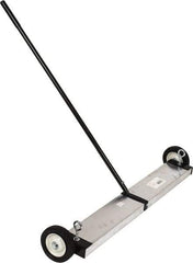 Mag-Mate - 36" Long Push Magnetic Sweeper with Wheels - 5" Wide x 5" High x 48" Long, 6" Wheel Diam, 2" Clearance - Exact Tool & Supply