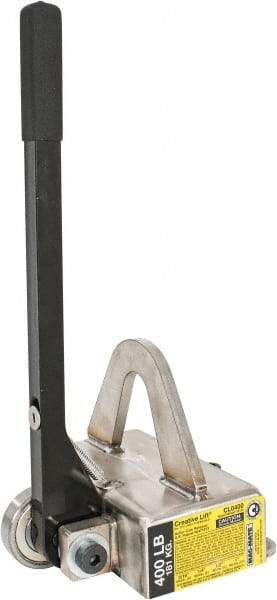 Mag-Mate - 400 Lb Load Capacity, Magnetic Lifter - 6-3/4" High x 7-1/4" Wide, For Use with Flats - Exact Tool & Supply
