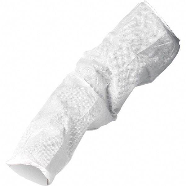 KleenGuard - Size Universal, White Kleenguard Disposable Sleeve Protectors - 18" Long Sleeve, Elastic Opening at Both Ends - Exact Tool & Supply